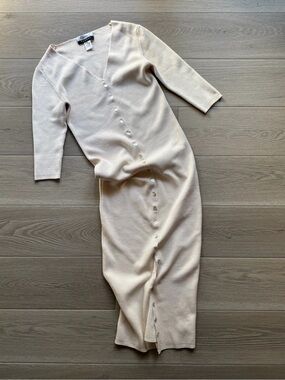 Wayne Roger Vintage Cream Silk Dress